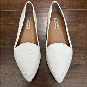 White Steve Madden Loafers - women’s 9